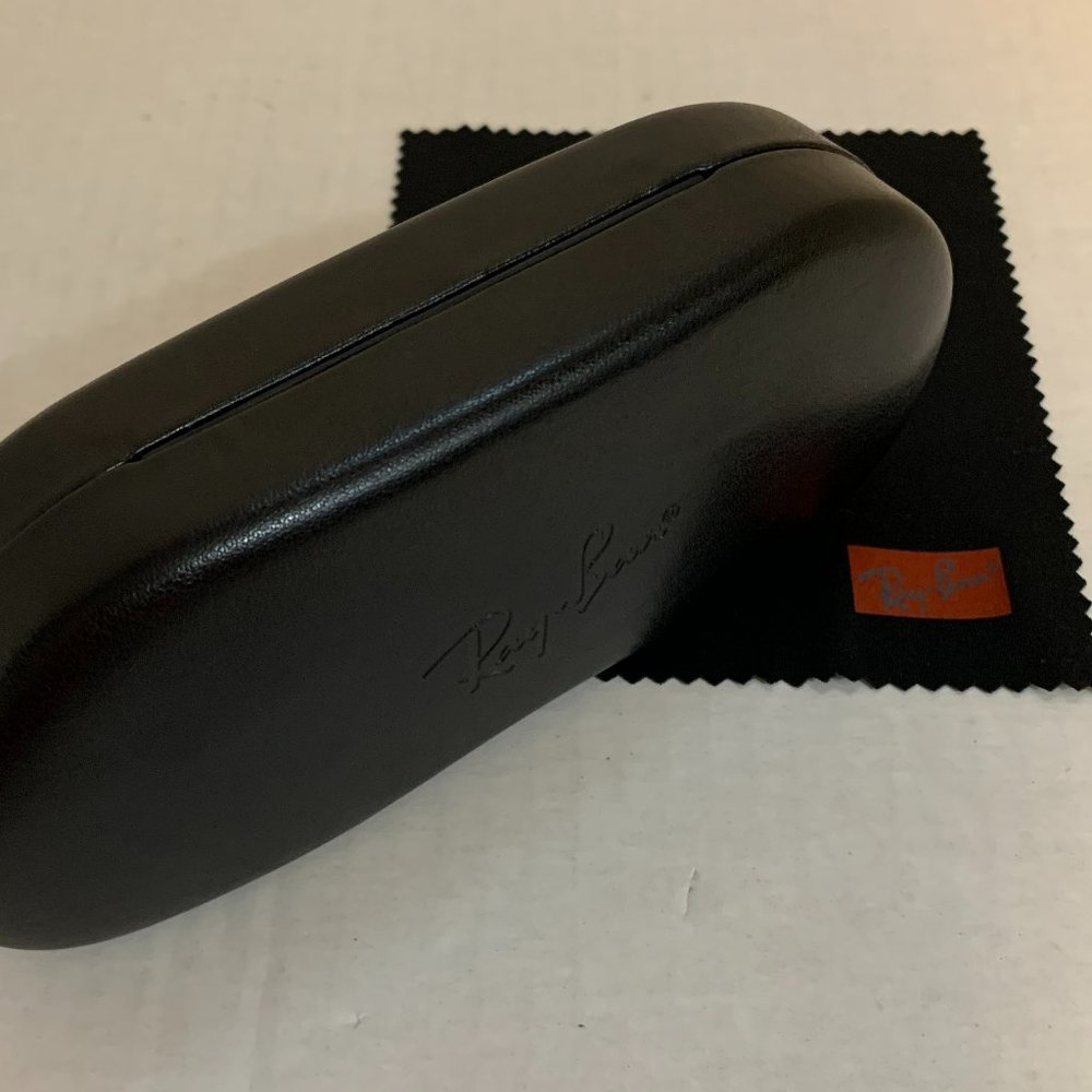 Authentic Ray-Ban Sunglass Black Hard Shell Case & Cleaning Cloth Aviator & More